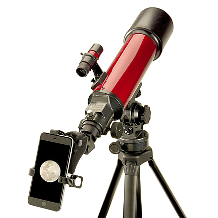 Carson RedPlanet 25 - 56x80mm Refractor Telescope w/Smartphone Adapter, Red, RP-200SP