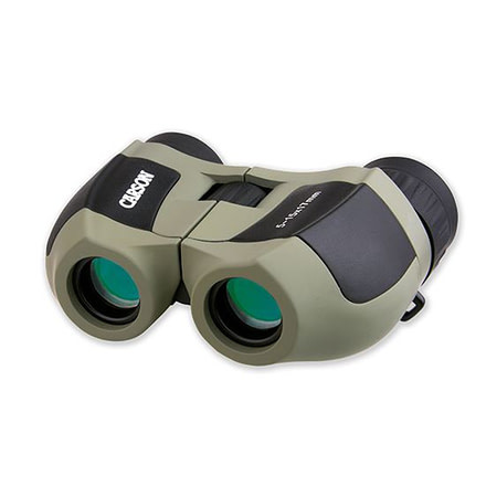 Carson 5-15x17mm MiniZoom Binoculars, Gray/Black, MZ-517