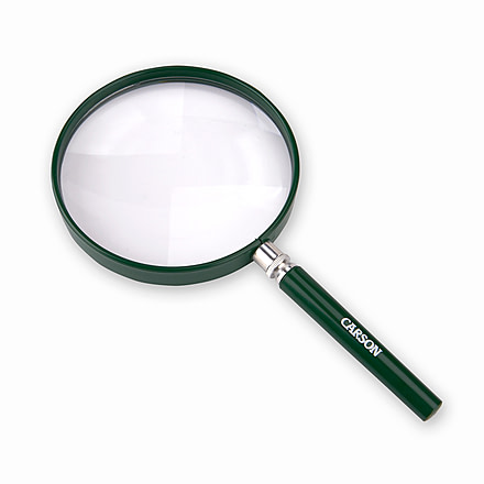 Carson BigEye 2.5x 5in Acrylic Hand Magnifier, Outdoor Green HU-20