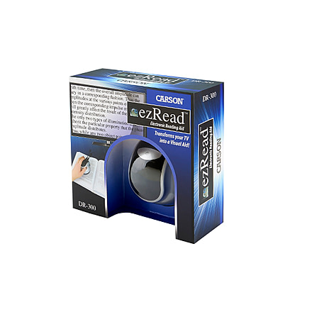 CARSON Digital TV Magnifier Loupe, Silver/Black DR-300