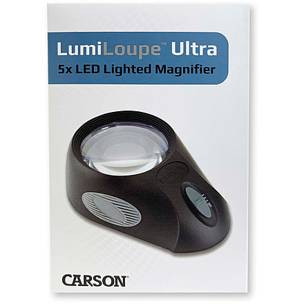 Carson LumiLoupeUltra 5X Stand Magnifier Loupe, Black LL-88