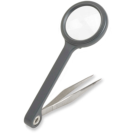 Carson MagniGrip 4x Magnifier with Attached Precision Tweezers MG-55