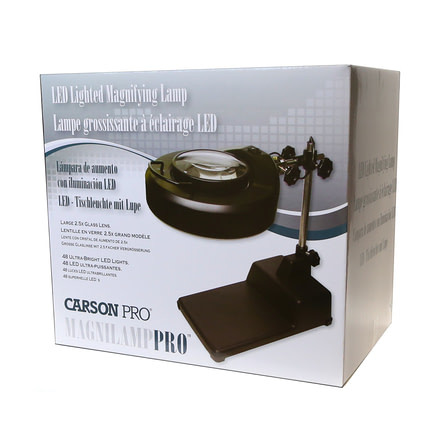 Carson MagniLampPro Hands-Free Magnifier Loupe, Black CP-80