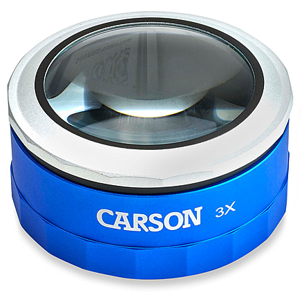 Carson MagniTouch 3x Touch Activated LED Lighted Loupe, Black/Grey MT-33