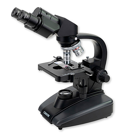 Carson Optical Advanced 40x-1600x LED Lit Binocular Compound Microscope, Black, 8.5 in x 6.9 in x 14.1 in, MS-170