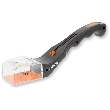 Carson Optical Humane Bug Catcher Tool for Insect Catch-and-Release w/ 5x Magnifier, Gray, 2.2 in x 1.6 in x 10.5 in, HU-30