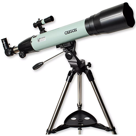 Carson Stara 35-70x 80mm Refractor Telescope with Smartphone Adaptor, Gray, SR-200SP