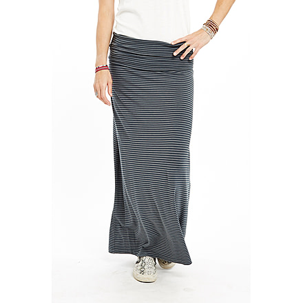 Carve Designs Abbie Maxi Skirt - Womens-Evergreen Paris Strip-Large