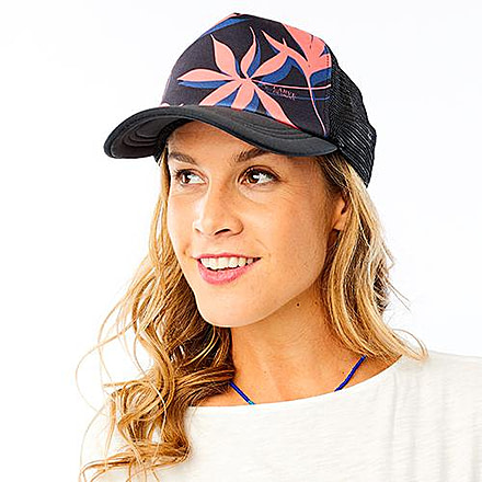 Carve Designs Beach Hat, Womens, Black with Flamingo Palms, OS, HTTH15-695-OS