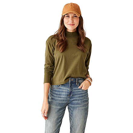 Carve Designs Bray Mockneck Top - Womens, Fir, Large, TKMN40-392-LG