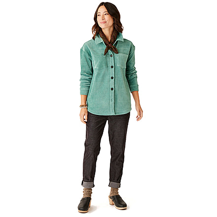 Carve Designs Hudson Stretch Cord Shacket - Womens, Forest, Small, JCSK99-326-SM
