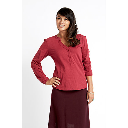 Carve Designs Newport Long Sleeve Shirt - Women's-Pomegranate-X-Small