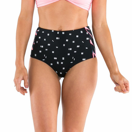 Carve Designs Sabelle Reversible Bottom, Womens, Dash with Flamingo Palms / Flamingo, XS, BBSB86-007-XS