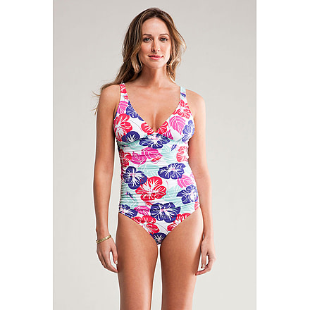 Carve Designs Vista Full Piece - Women's-Small-White Hibiscus