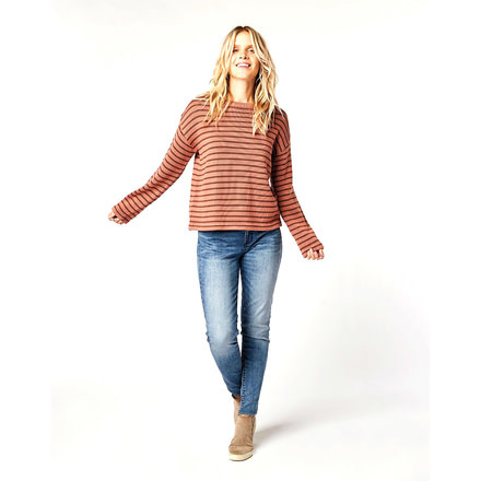 Carve Designs Whitcomb Sweater - Womens, Red Rock Brunette Stripe, Large, SWWU18-935-LG