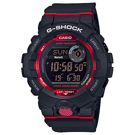 Casio G-Shock Digital Watch - Mens, Black/Red, GBD800-1