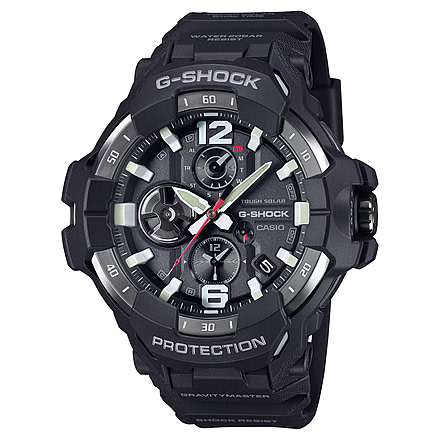 Casio G-Shock Gravity Master Men's Analog-Digital Watch, 55mm Case Diameter, Steel Bezel, Black Bio-based Resin Band, GRB300-1A, GRB300-1A