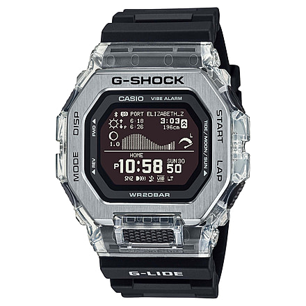 Casio G-Shock Mens Digital G-Glide w/Bluetooth Connect, 51 mm Case Diameter, Stainless Steel, Black, Bio-based Resin, GBX-100S-1CR