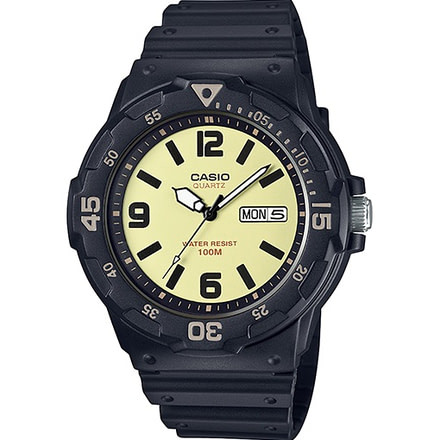 Casio Outdoor Analog Classic Sport Watch, Black/Gold MRW200H-5BV