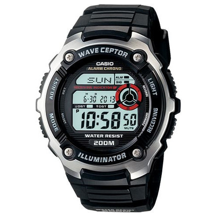 Casio Outdoor ATOMIC TIME DIGITAL, Black WV200A-1AV