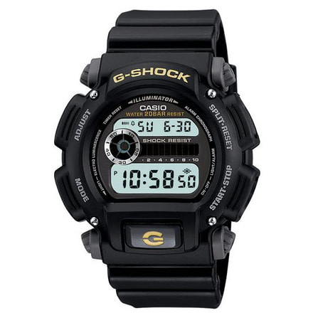 Casio Outdoor G-Shock Mens Outdoor Shock Resistant Watch, Black/Gold DW9052-1BCG