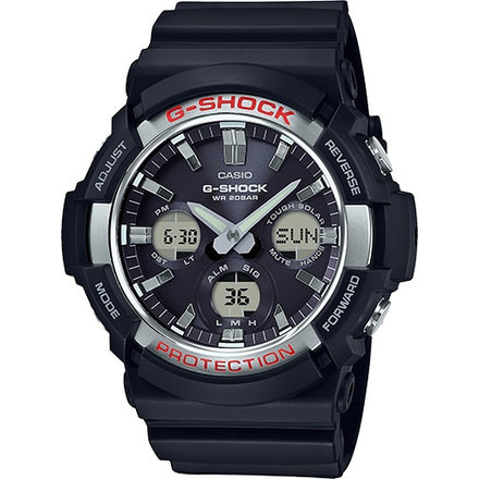 Casio Outdoor G Shock Tough Solar Analog Watch, w/200M Water Resistant, Black GAS100-1A