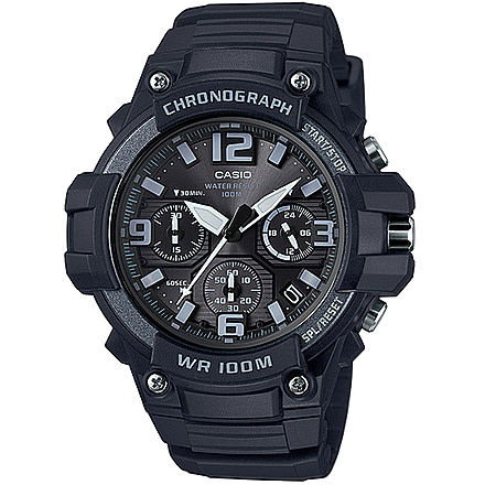 Casio Outdoor Mens Heavy Duty Sport Analog Chronograph Watch, Black MCW100H-1A3V