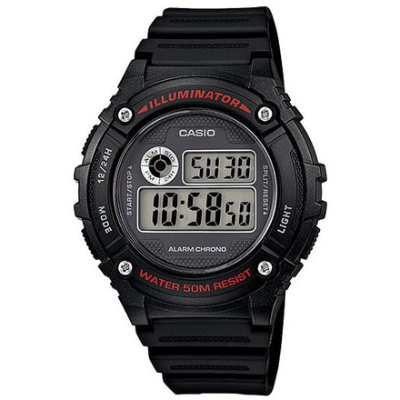 Casio Outdoor MENS DIGITAL SPORT ALARM CHRONO, Black W216H-1AV