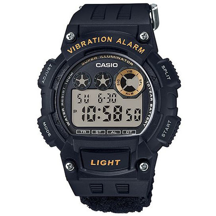 Casio Outdoor Mens W735HB-1AV Watch with Vibration Alarm, Black W735HB-1AV