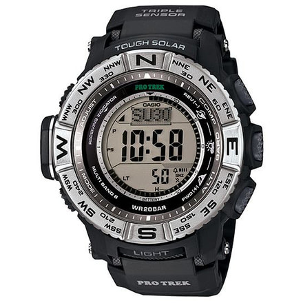 Casio Outdoor PROTREK SOLAR TRIPLE SENSOR, Black PRW3500-1CR