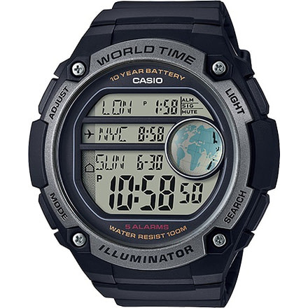 Casio Outdoor Sport Digital Watch, w/100M Water Resistant, LED Backlight AE3000W-1A