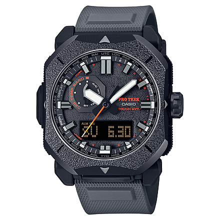 Casio PRO TREK Climber Line Triple-Sensor Atomic-Solar Watch - Mens, Gray, PRW6900BF-1