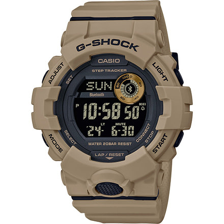 Casio Tactical G-Shock Power Trainer Watch, Tan, GBD800UC-5