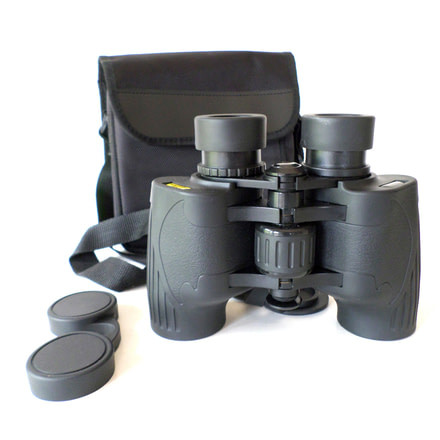 6.5x36mm Porro Prism Binocular and Case,Black