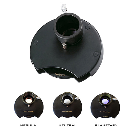 Cassini Color Filter Wheel w/ NEBULA, PLANETARY and NEUTRAL, Black CFW