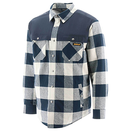 Caterpillar Block Insulated Shirt Jacket - Mens, Dark Marine, 2XL, 1310110-10378-2XL