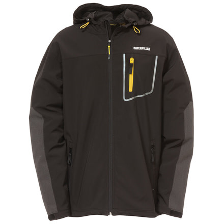 Caterpillar Capstone Hooded Soft Shell Jacket, Black, Medium 1313093-016-M