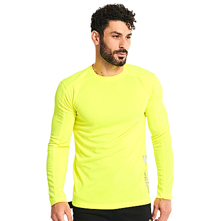 Caterpillar Coolmax Long Sleeve T-Shirt - Men's, Large, Hi Vis Yellow, 1510577-12130-L