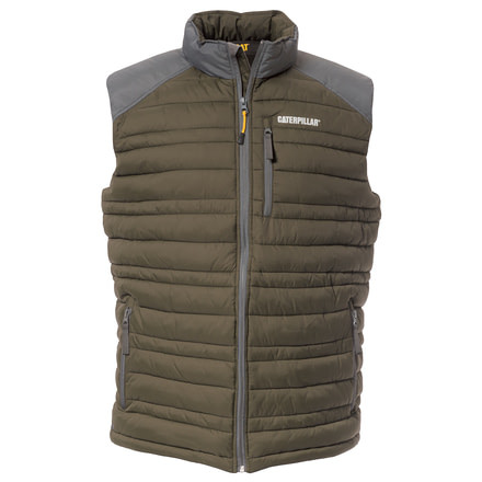 Caterpillar Defender Insulated Vest, Army Moss, Medium 1320012-10639-M