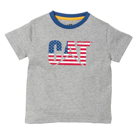 Caterpillar Design Mark Ringer T-Shirt, Flag, 2T 1510313-11103-2T