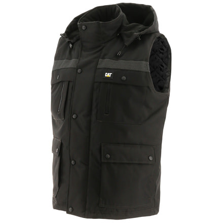 Caterpillar Heavy Insulated Vest - Mens, Black, Small, 1320036-016-S