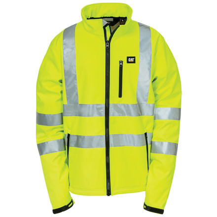 Caterpillar Hi Vis Soft Shell Jacket, Hi-Vis Yellow, Medium 1310008-407-M