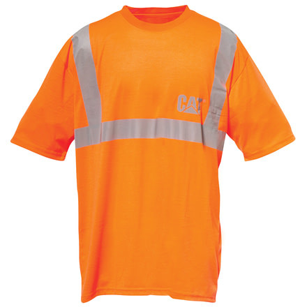 Caterpillar Hi-Vis T-Shirt, Hi-Vis Orange, 2XL Tall 1510232-607-2XLT