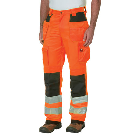 Caterpillar Hi-Vis Trademark Work Pant, Hi-Vis Orange-Black, 28/30 C172EHV-82F-28/30