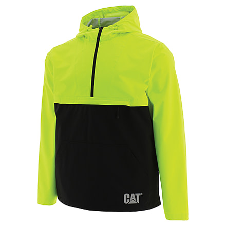 Caterpillar Trade Packable Anorak Rain Jacket - Men's, Large, Hi Vis Yellow, 1310136-12130-L