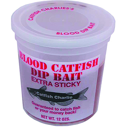 Catfish Charlie Bait Dip Prepared Baits Blood, 12 oz, BD-12-12