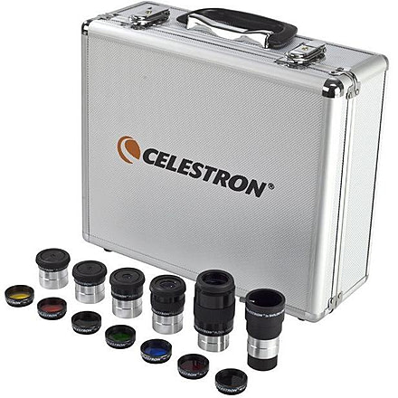 Celestron Telescope Eyepiece and Filter Kit, 1.25in, Case, 94303