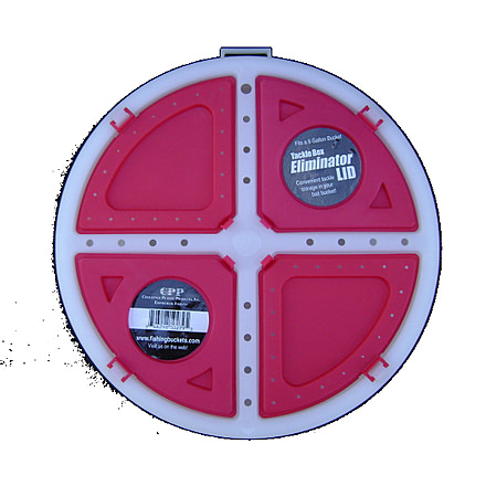 Challenge Plastics Tackle Box Eliminator Lid With 4 Comps Fits 5 Gal. Bucket, 50279