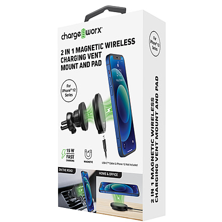 Chargeworx Magsafe iPhone Charging Cable and Mount, Black, CHA-CX9751BK