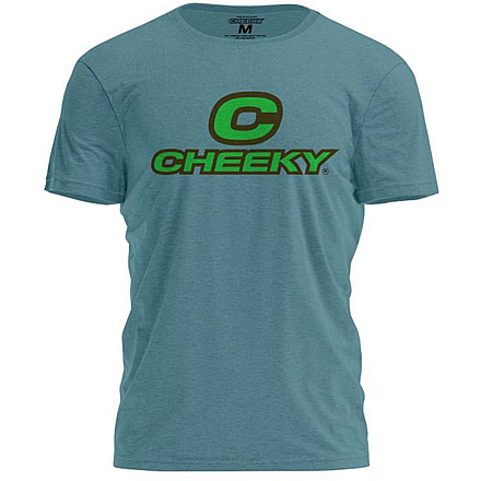 Cheeky Fishing Green Logo T-Shirt - Men's, Slate, Small, C-APP-LGT-SS